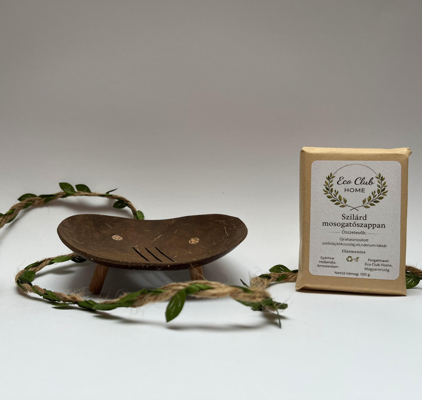 Fenntartható mosogatószett-Kókusz szappantartóval